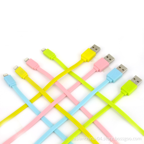 Colorful Flat 8 Pin USB Data Cable for iPhone5 (ACM-023-01)